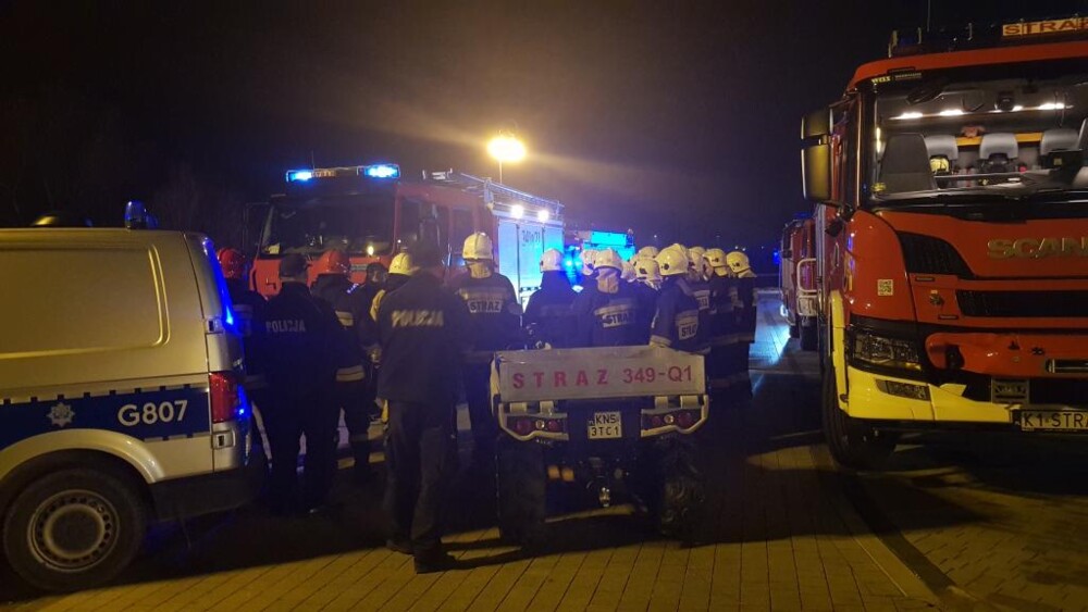 Strażacy i policjanci szukali zaginionego mężczyzny. Jego życie było zagrożone