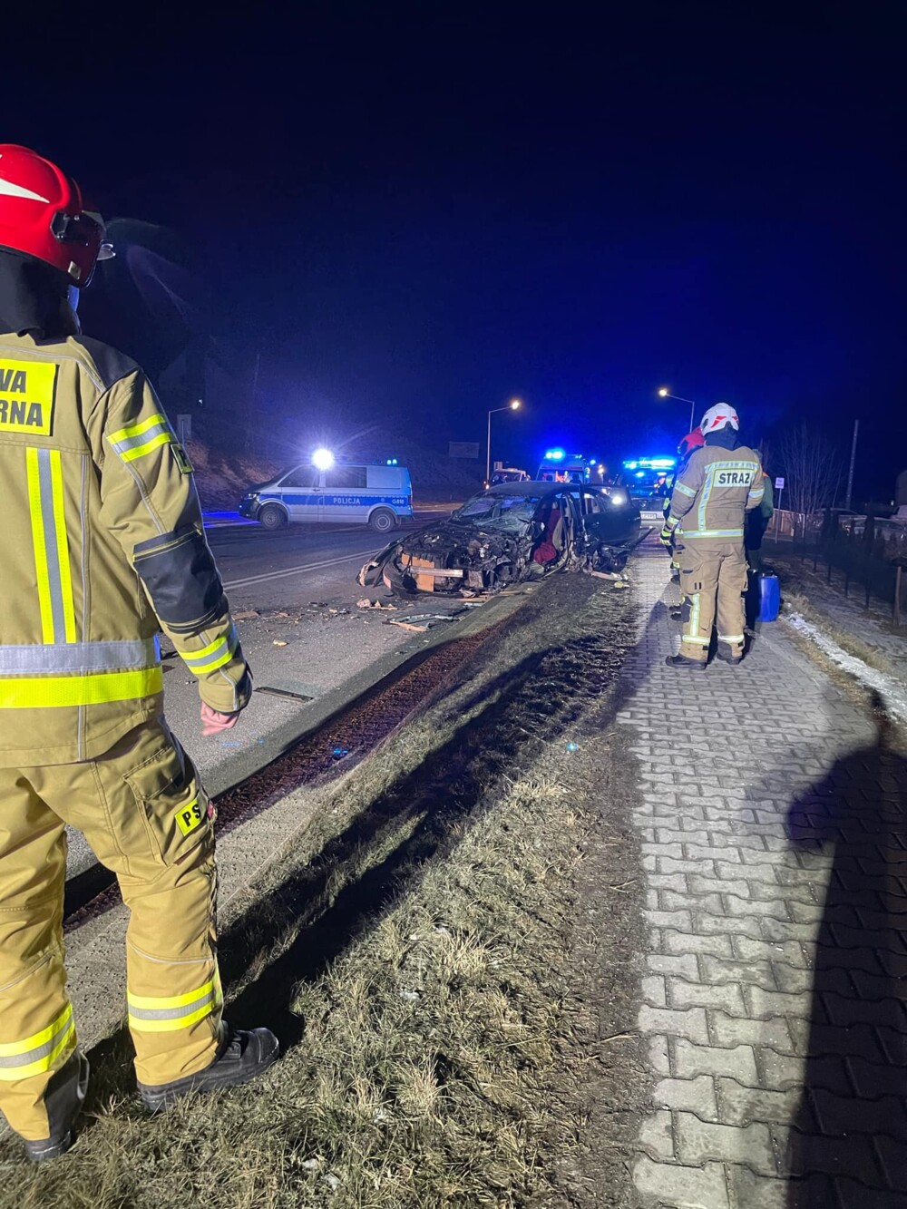 Wypadek na trasie między Nowym Sączem a Krynicą. Droga krajowa była nieprzejezdna