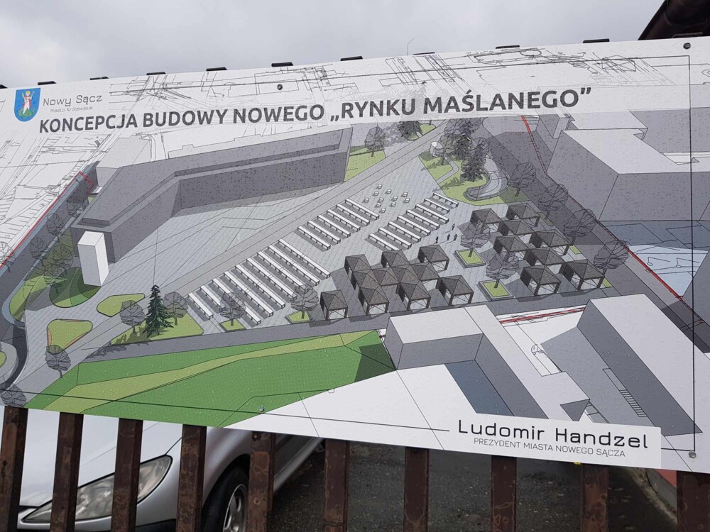 Krok po kroku do przodu. Ogłoszono przetarg na projekt Rynku Maślanego w Nowym Sączu wraz z pozwoleniem na budowę [WIZUALIZACJE]