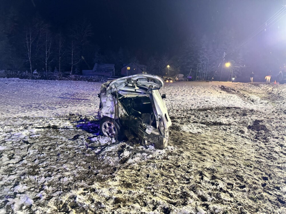 Wypadek w Starej Wsi. Samochód uderzył w drzewo, dwie osoby trafiły do szpitala