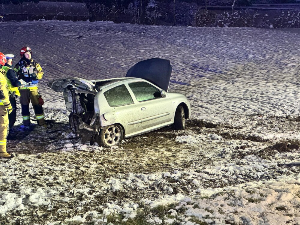 Wypadek w Starej Wsi. Samochód uderzył w drzewo, dwie osoby trafiły do szpitala