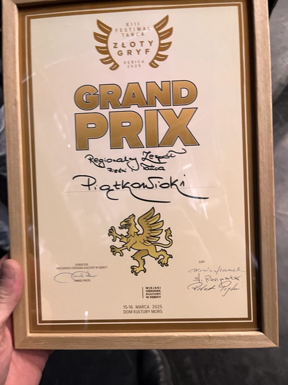 Sądeckie zespoły z nagrodami na festiwalu w Dębicy. Podegrodzie przywiozło Złoty Gryf, a Piątkowioki – Grand Prix