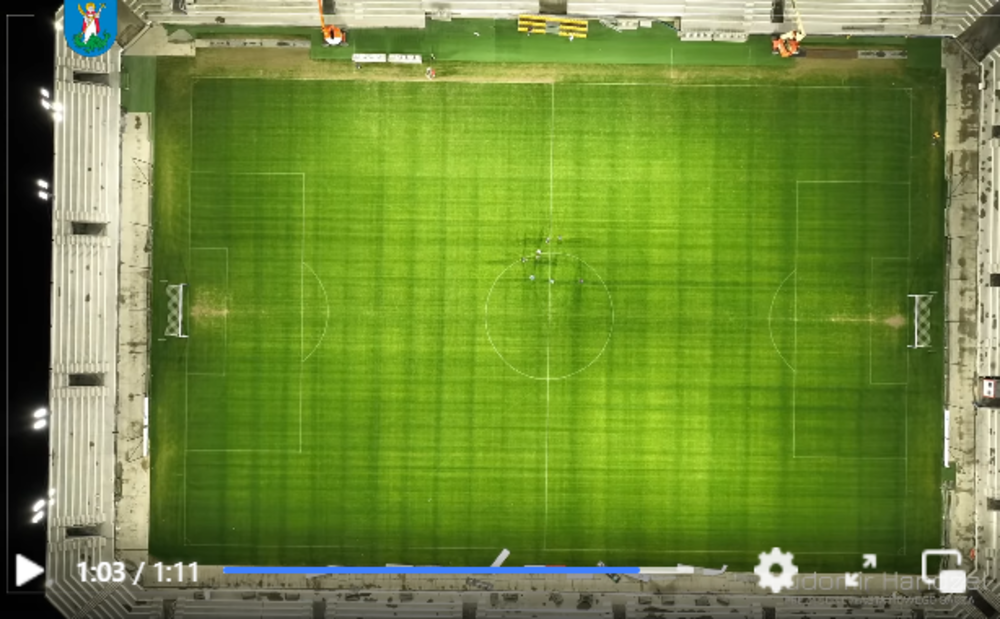 Budowany stadion przy ul. Kilińskiego 47 cały oświetlony [ZDJĘCIA]
