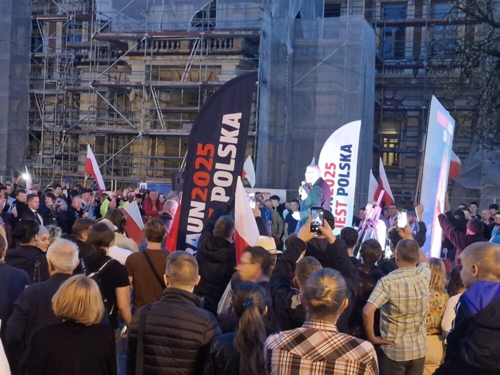  Grzegorz Braun w Nowym Sączu. Spore opóźnienie ze względu na incydent w Oleśnicy 