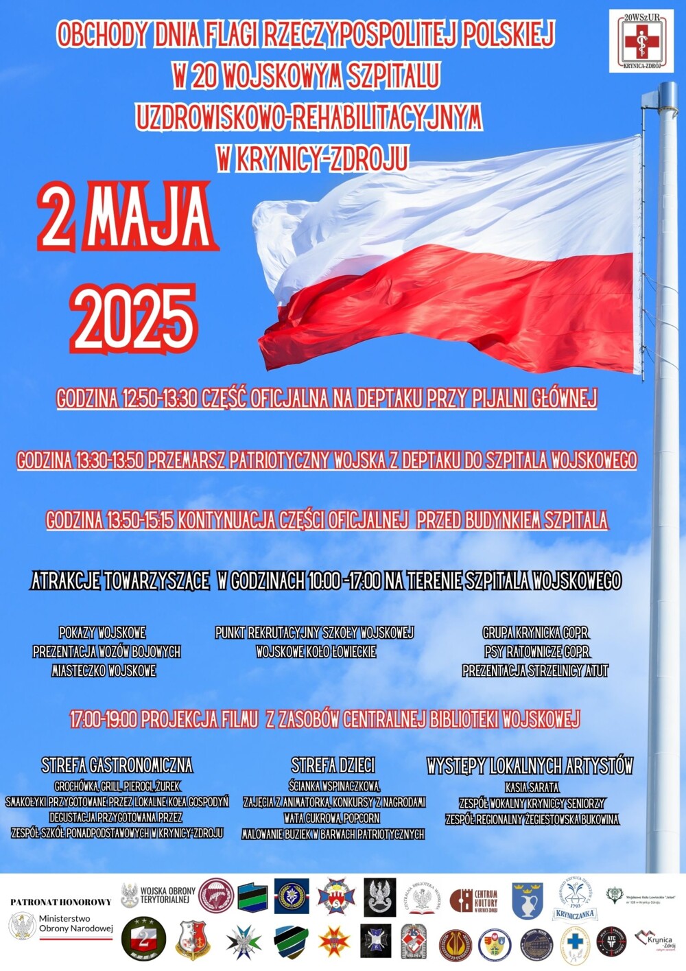 Świętuj z nami Dzień Flagi Rzeczypospolitej Polskiej w Krynicy-Zdroju. Wśród atrakcji każdy znajdzie coś dla siebie