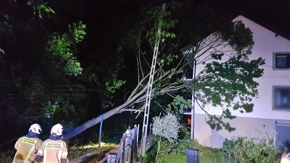 Połamane drzewa, uszkodzone dachy. Burze i wichury zaatakowały Małopolskę
