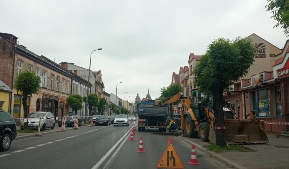Awaria wodociągowa na ulicy Lwowskiej w Nowym Sączu usunięta