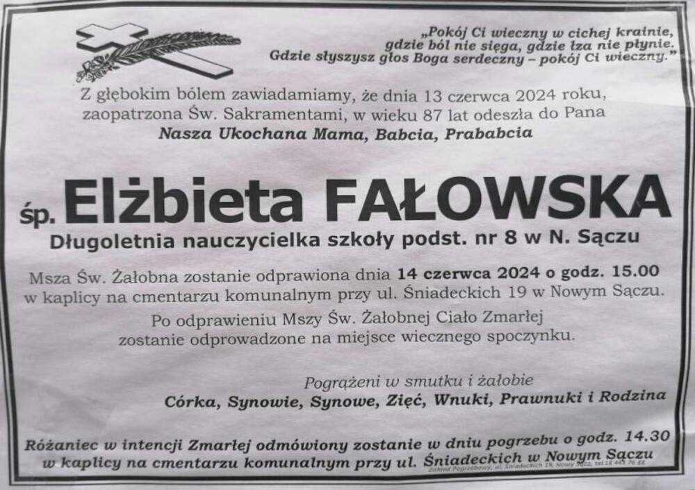Odeszła wspaniała sądecka nauczycielka. Wychowawczyni wielu pokoleń młodzieży