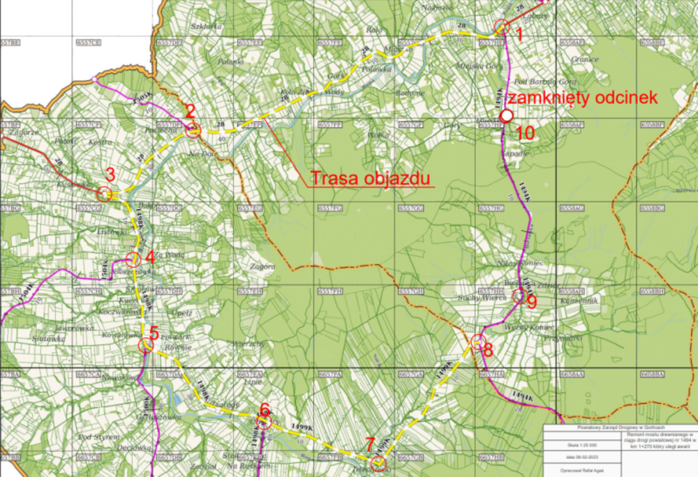 Zawiódł drewniany most. Będą objazdy na powiatówce. Sprawdź trasę